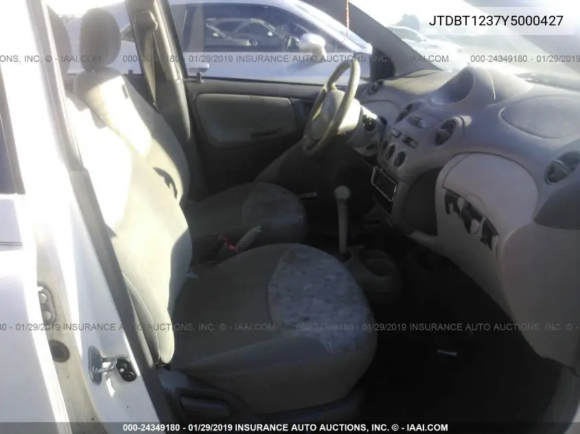 2000 Toyota Echo VIN: JTDBT1237Y5000427 Lot: 24349180