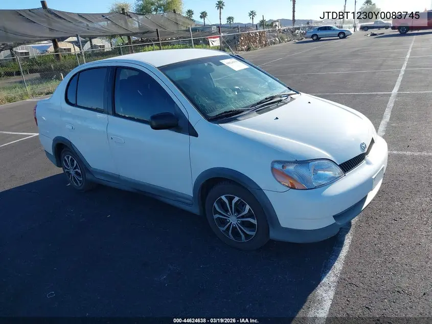 2000 Toyota Echo VIN: JTDBT1230Y0083745 Lot: 44624638