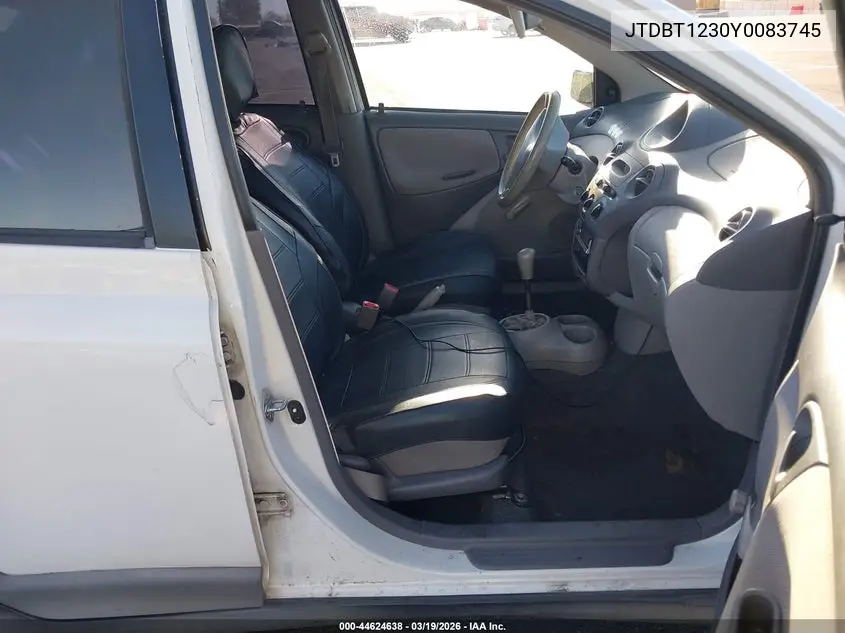 2000 Toyota Echo VIN: JTDBT1230Y0083745 Lot: 44624638