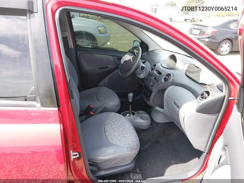 2000 Toyota Echo VIN: JTDBT1230Y0065214 Lot: 45012999