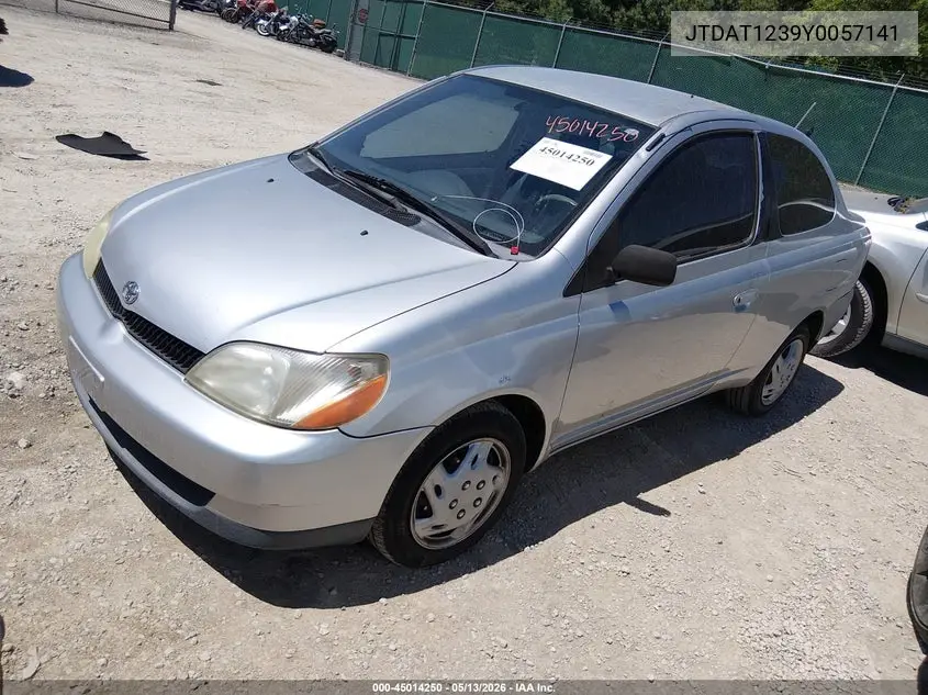 2000 Toyota Echo VIN: JTDAT1239Y0057141 Lot: 45014250