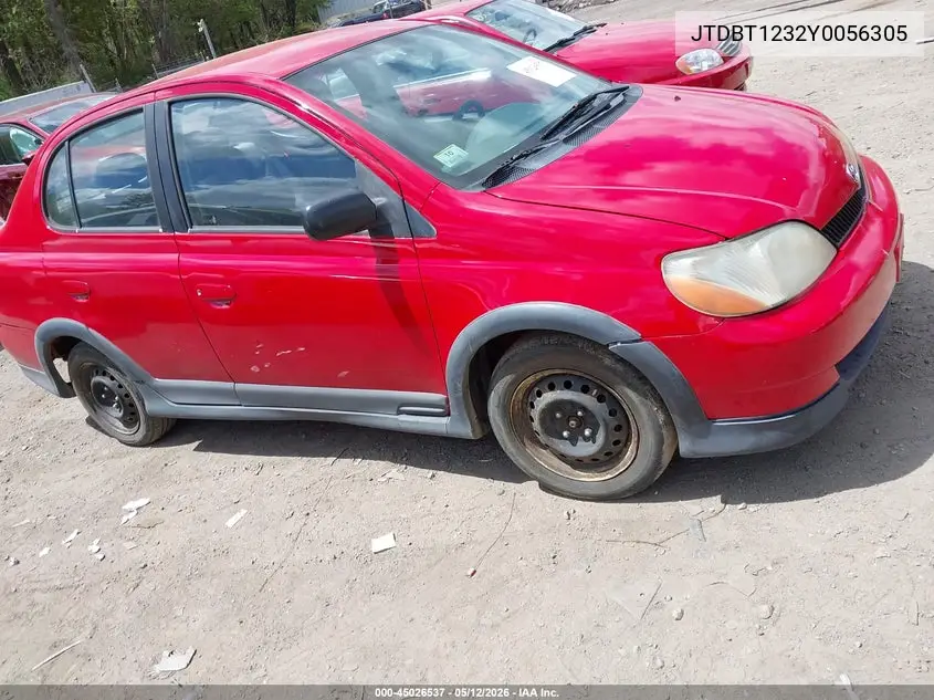 2000 Toyota Echo VIN: JTDBT1232Y0056305 Lot: 45026537