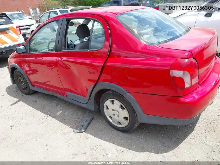 2000 Toyota Echo VIN: JTDBT1232Y0056305 Lot: 45026537