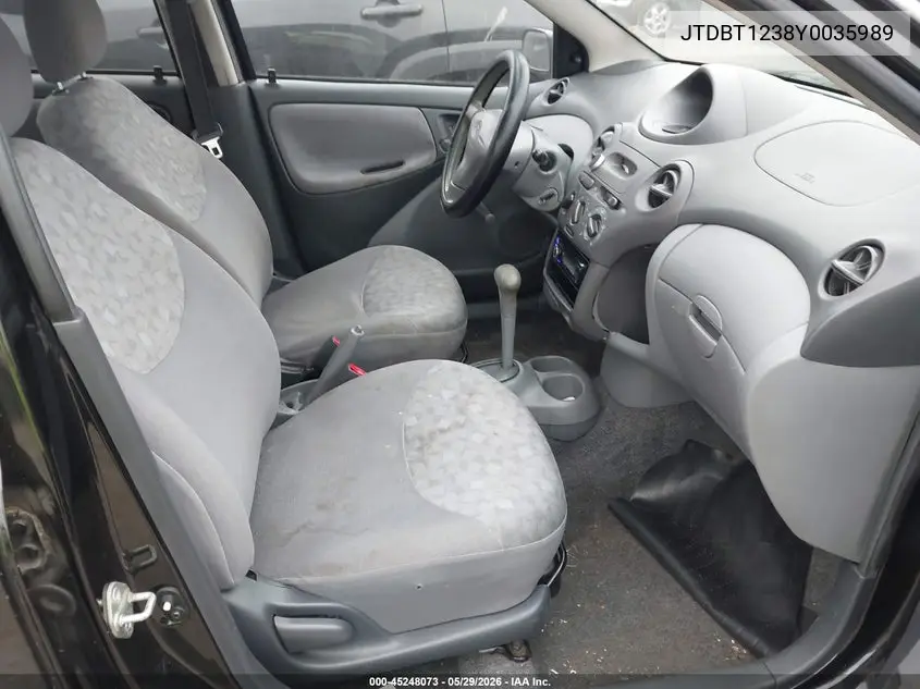 2000 Toyota Echo VIN: JTDBT1238Y0035989 Lot: 45248073