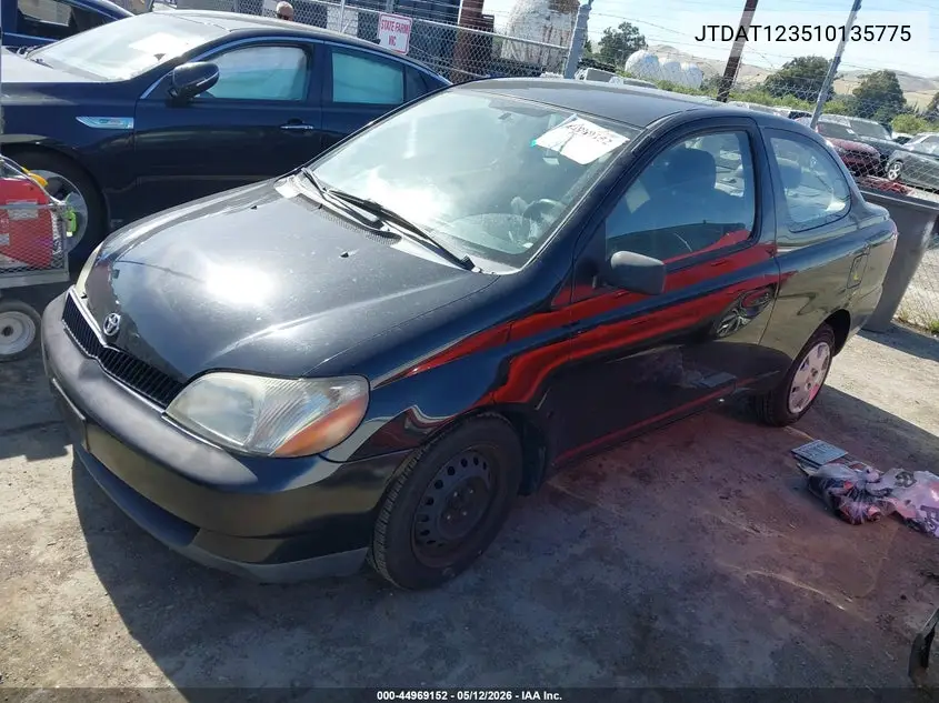 2001 Toyota Echo VIN: JTDAT123510135775 Lot: 44969152
