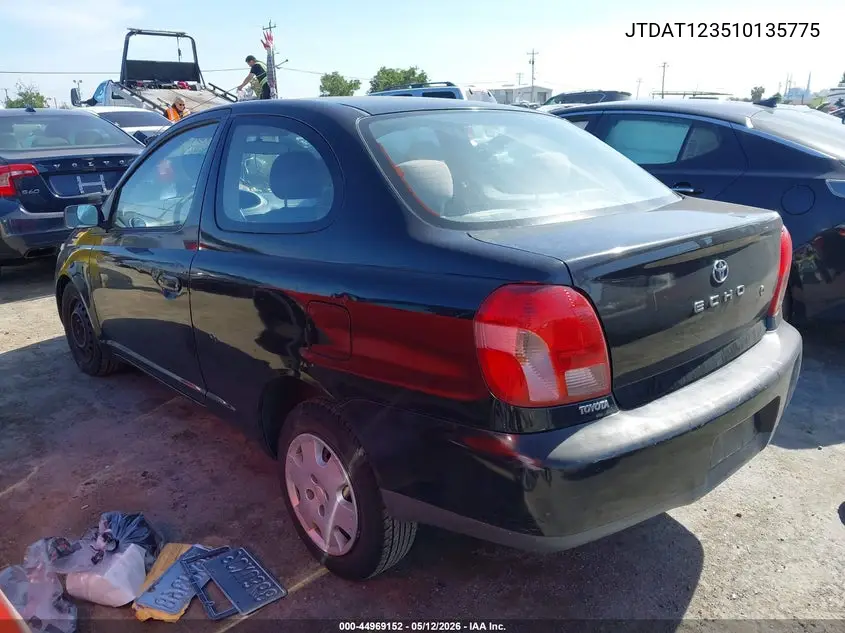 2001 Toyota Echo VIN: JTDAT123510135775 Lot: 44969152