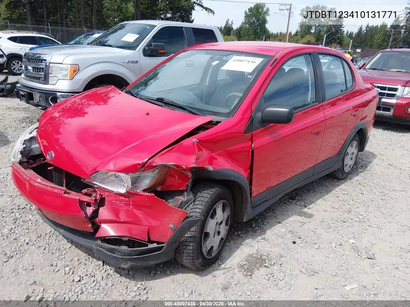 2001 Toyota Echo VIN: JTDBT123410131771 Lot: 45007436