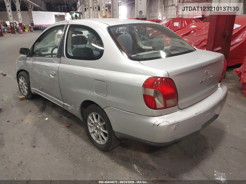 2001 Toyota Echo VIN: JTDAT123210137130 Lot: 45444573