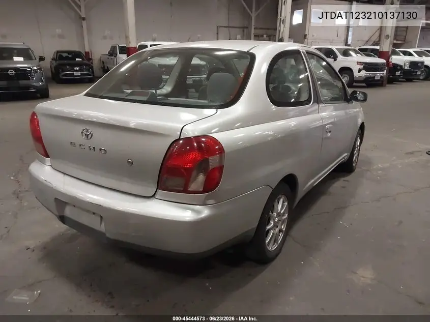 2001 Toyota Echo VIN: JTDAT123210137130 Lot: 45444573