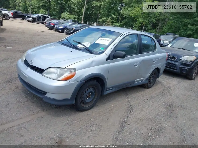 2001 Toyota Echo VIN: JTDBT123610155702 Lot: 45489565