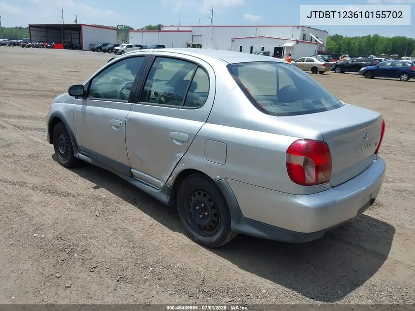 2001 Toyota Echo VIN: JTDBT123610155702 Lot: 45489565