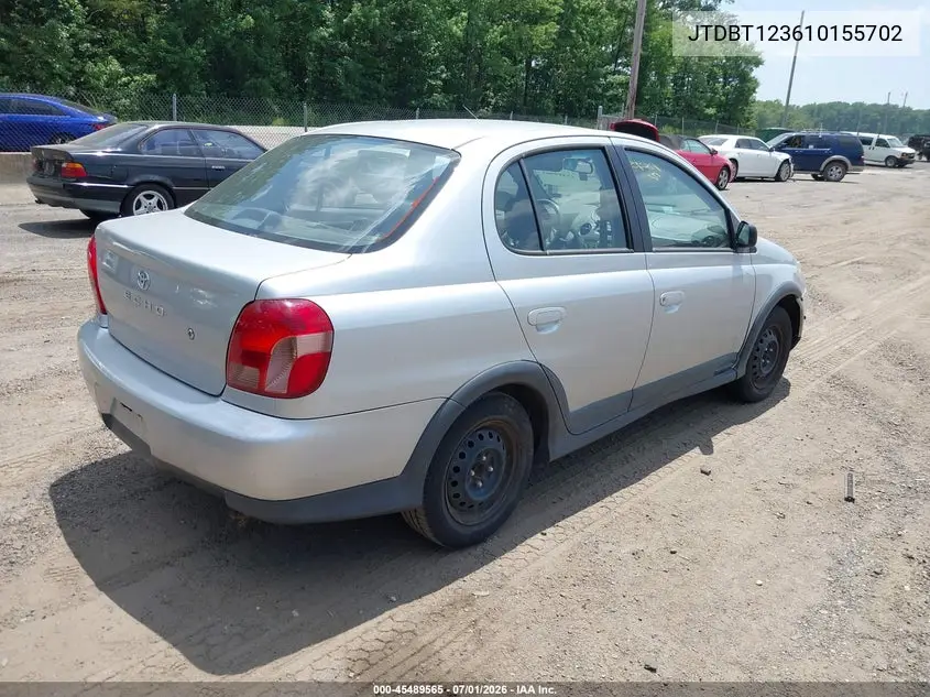 2001 Toyota Echo VIN: JTDBT123610155702 Lot: 45489565