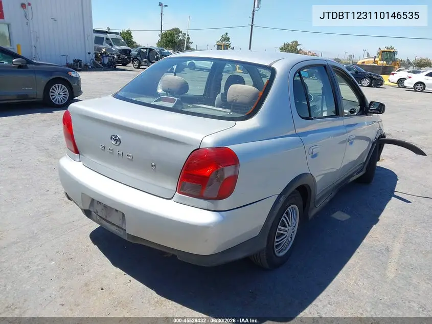2001 Toyota Echo VIN: JTDBT123110146535 Lot: 45529432