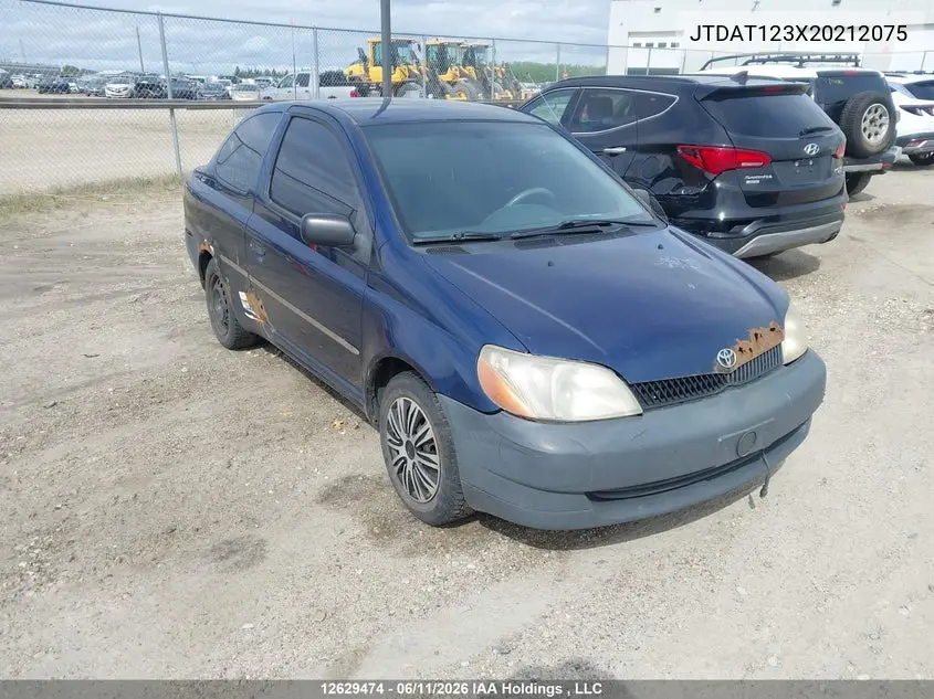 2002 Toyota Echo VIN: JTDAT123X20212075 Lot: 12629474