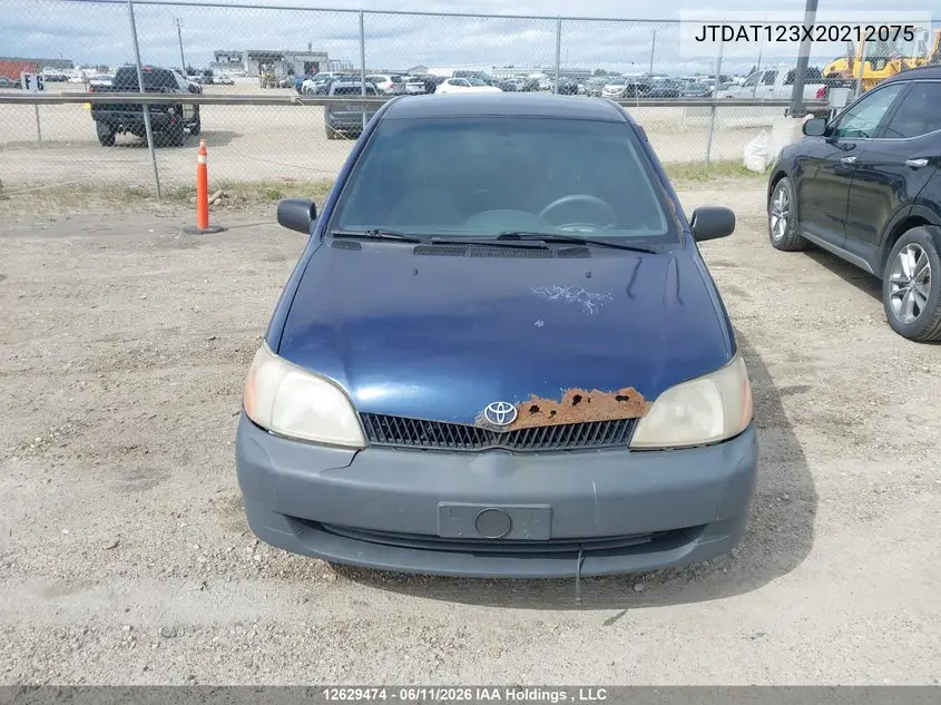 2002 Toyota Echo VIN: JTDAT123X20212075 Lot: 12629474