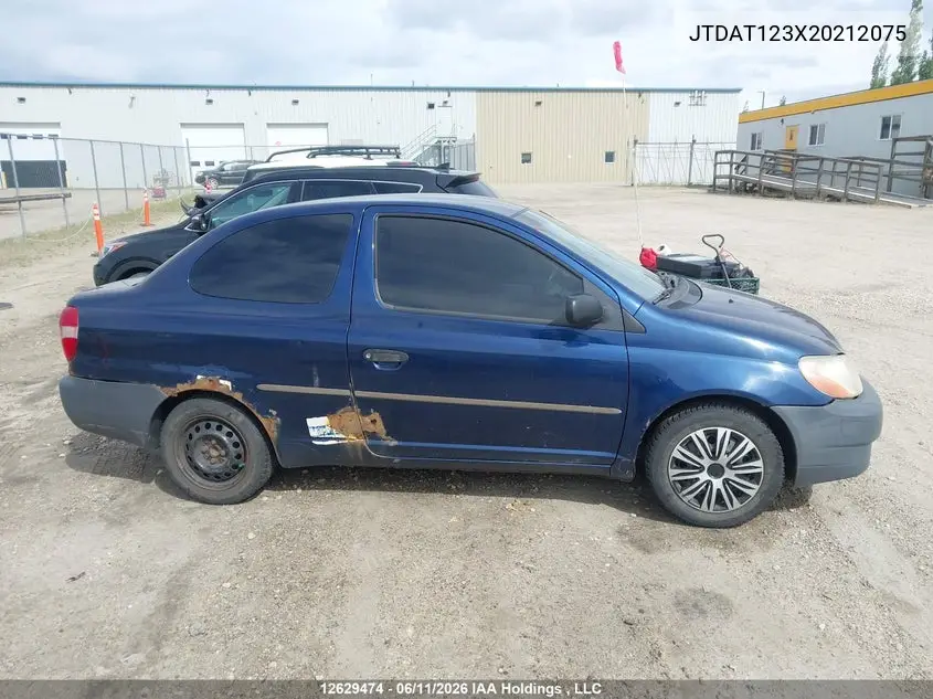 2002 Toyota Echo VIN: JTDAT123X20212075 Lot: 12629474