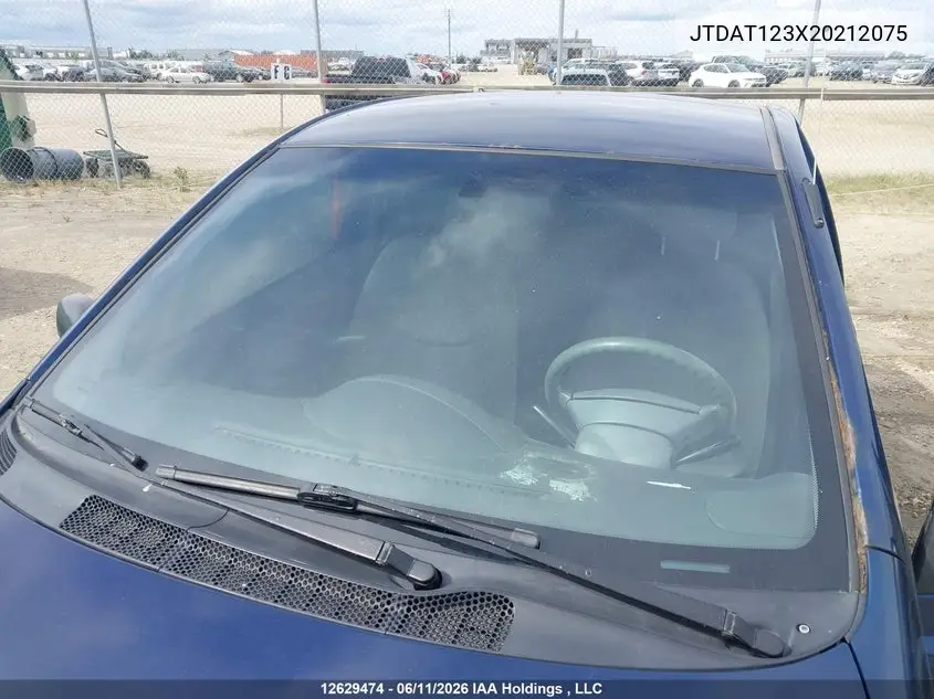2002 Toyota Echo VIN: JTDAT123X20212075 Lot: 12629474