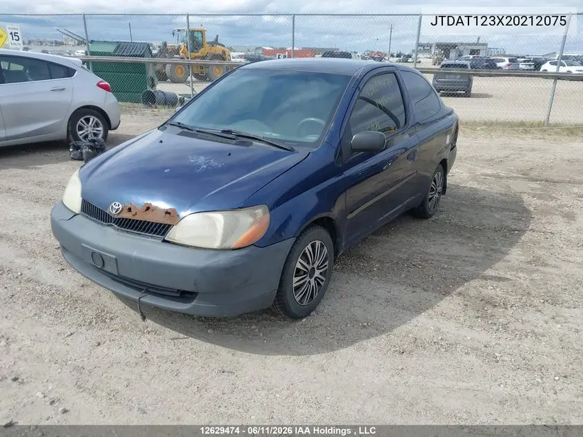 2002 Toyota Echo VIN: JTDAT123X20212075 Lot: 12629474