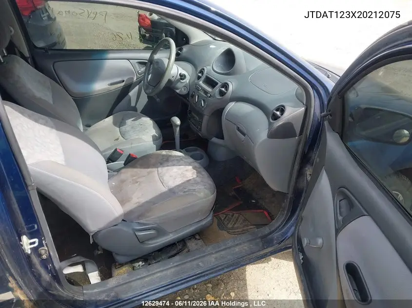 2002 Toyota Echo VIN: JTDAT123X20212075 Lot: 12629474