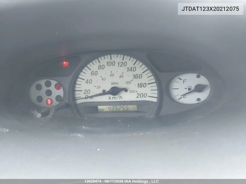 2002 Toyota Echo VIN: JTDAT123X20212075 Lot: 12629474