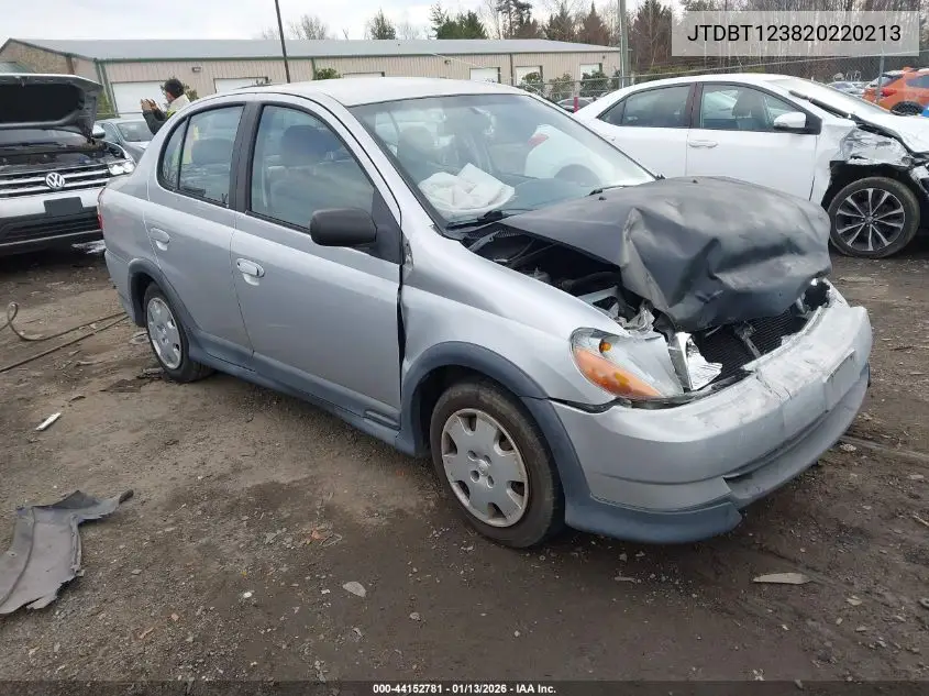 2002 Toyota Echo VIN: JTDBT123820220213 Lot: 44152781