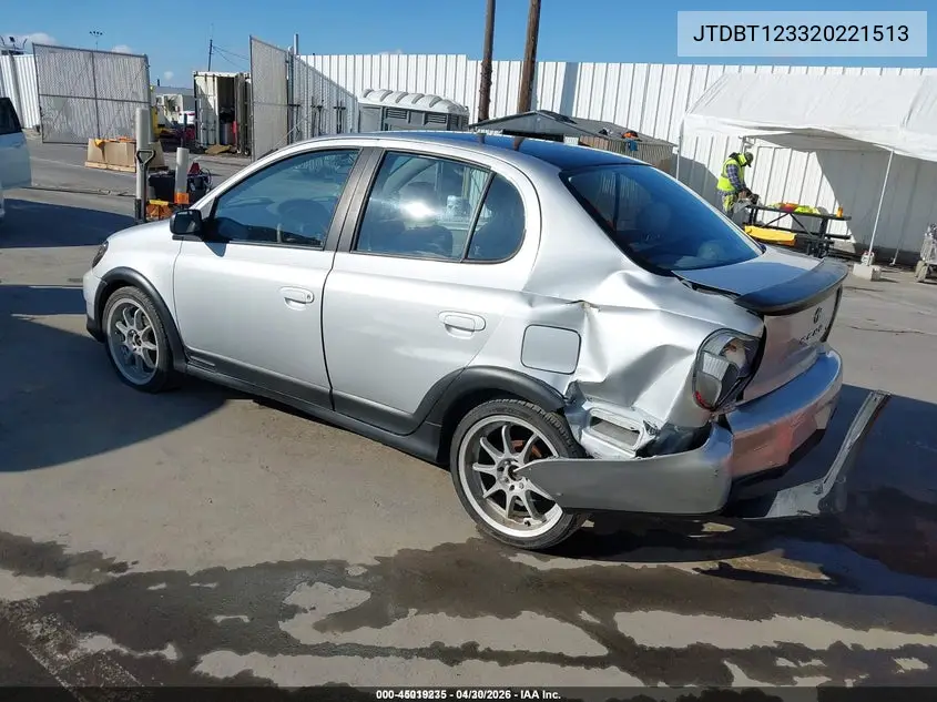 2002 Toyota Echo VIN: JTDBT123320221513 Lot: 45019235