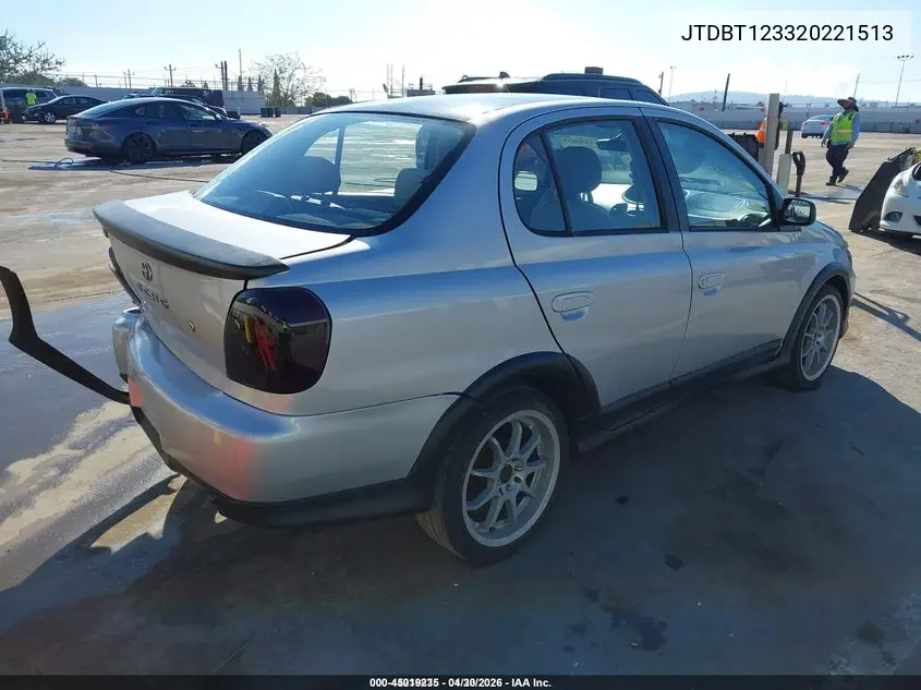 2002 Toyota Echo VIN: JTDBT123320221513 Lot: 45019235
