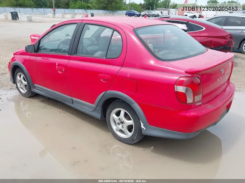 2002 Toyota Echo VIN: JTDBT123020205463 Lot: 45091244