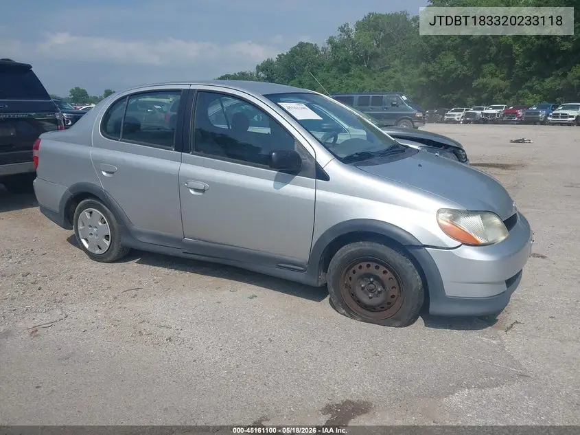 2002 Toyota Echo VIN: JTDBT183320233118 Lot: 45161100