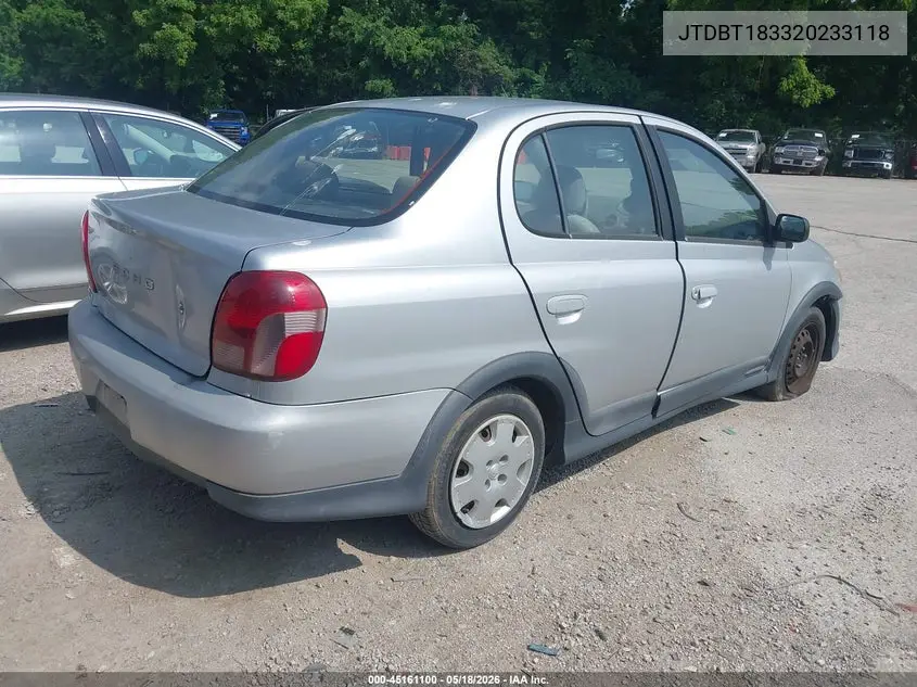 2002 Toyota Echo VIN: JTDBT183320233118 Lot: 45161100