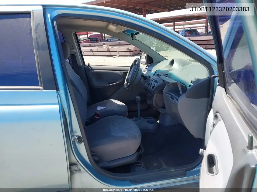 2002 Toyota Echo VIN: JTDBT123320203383 Lot: 45213876