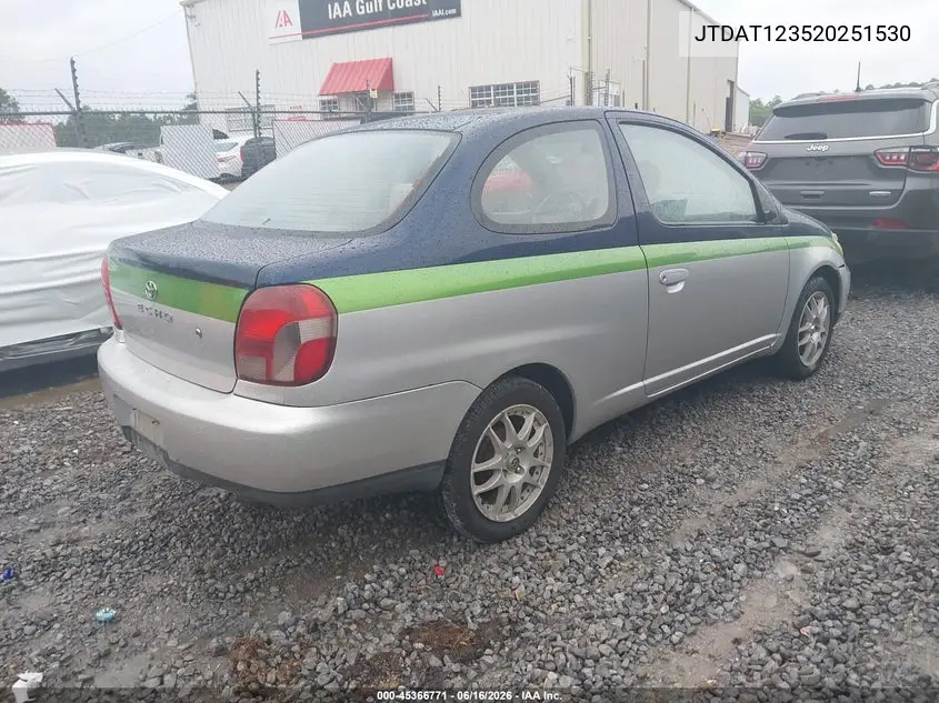 2002 Toyota Echo VIN: JTDAT123520251530 Lot: 45366771