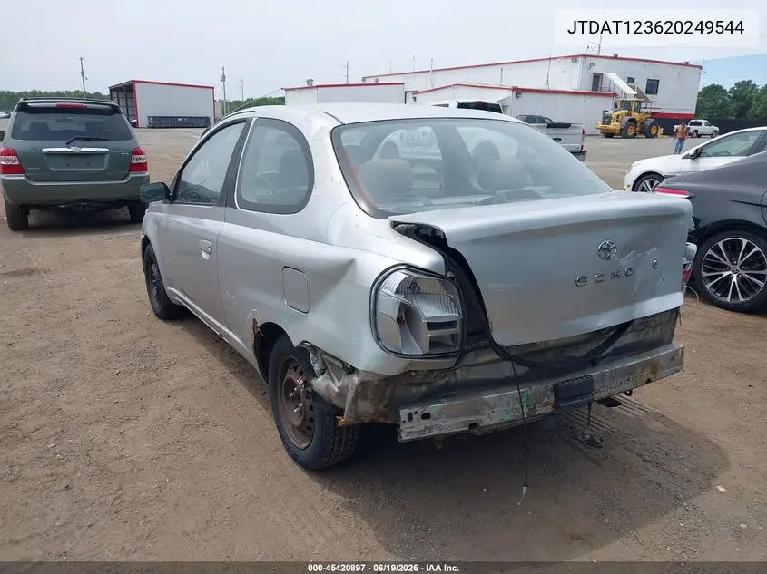 2002 Toyota Echo VIN: JTDAT123620249544 Lot: 45420897
