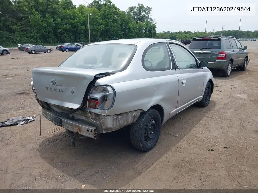 2002 Toyota Echo VIN: JTDAT123620249544 Lot: 45420897