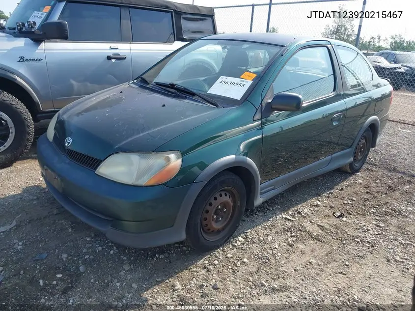 2002 Toyota Echo VIN: JTDAT123920215467 Lot: 45630555