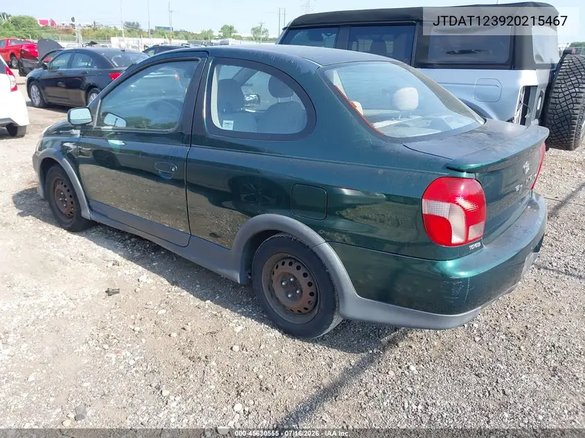 2002 Toyota Echo VIN: JTDAT123920215467 Lot: 45630555