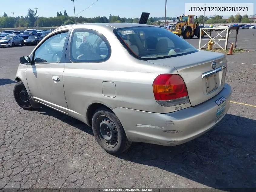 2003 Toyota Echo VIN: JTDAT123X30285271 Lot: 43252210
