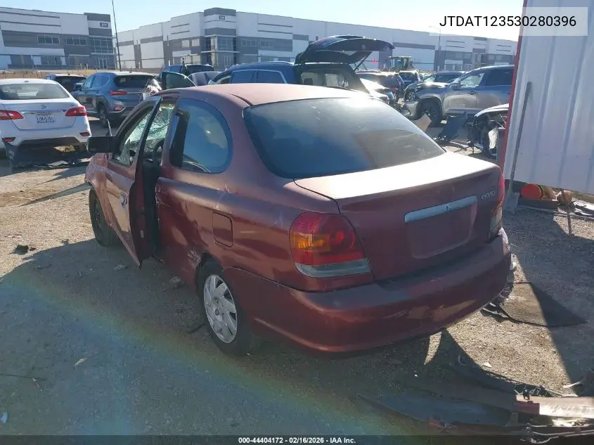 2003 Toyota Echo VIN: JTDAT123530280396 Lot: 44404172