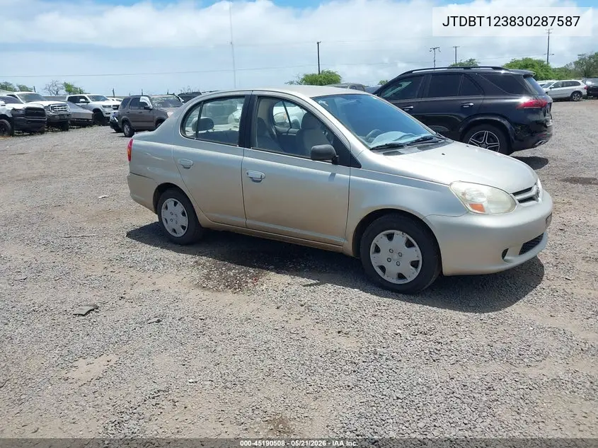 2003 Toyota Echo VIN: JTDBT123830287587 Lot: 45190508