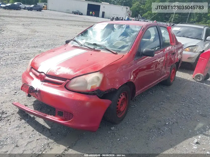 2003 Toyota Echo VIN: JTDBT123035045783 Lot: 45258849