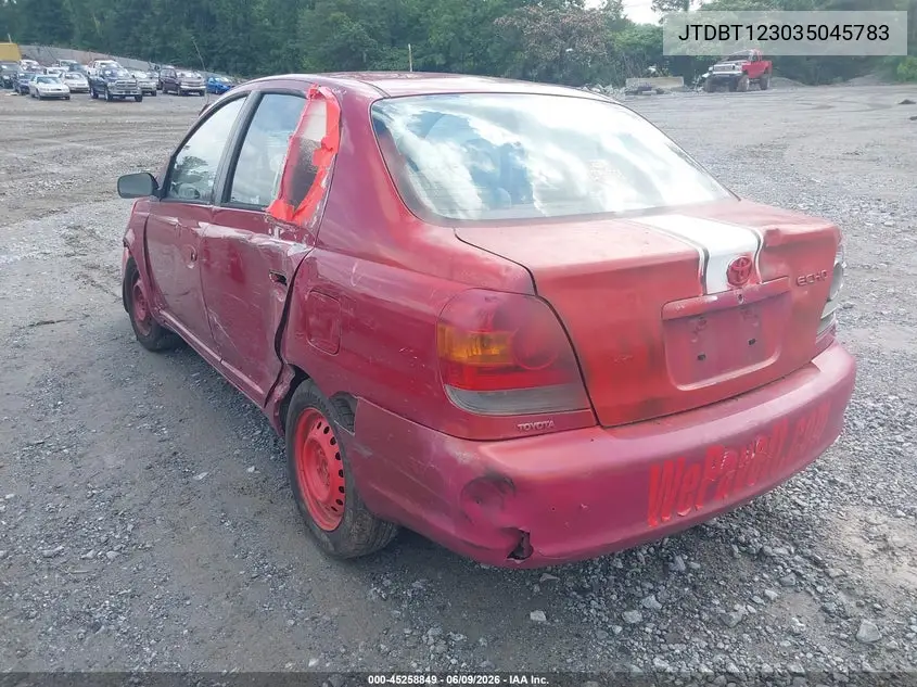 2003 Toyota Echo VIN: JTDBT123035045783 Lot: 45258849