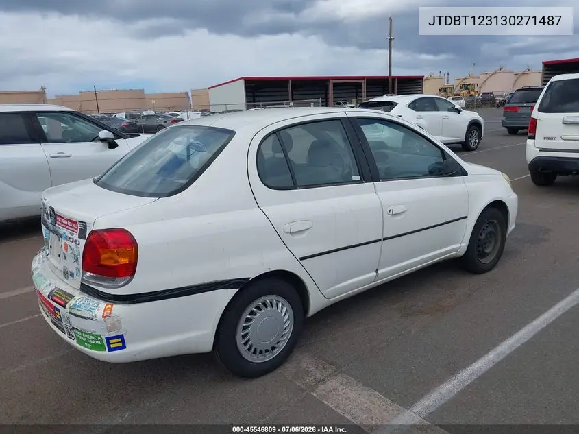 2003 Toyota Echo VIN: JTDBT123130271487 Lot: 45546809