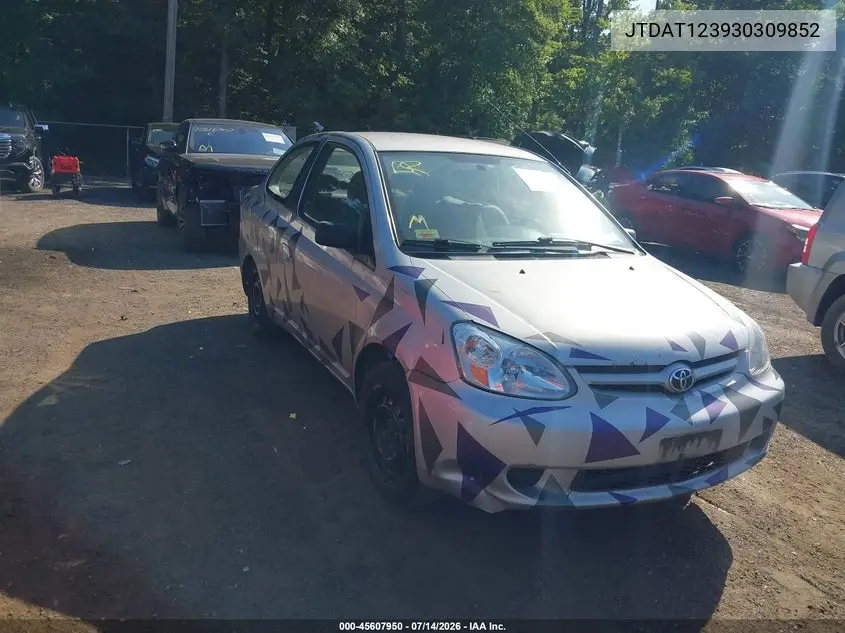 2003 Toyota Echo VIN: JTDAT123930309852 Lot: 45607950