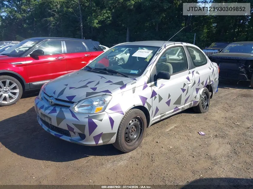 2003 Toyota Echo VIN: JTDAT123930309852 Lot: 45607950