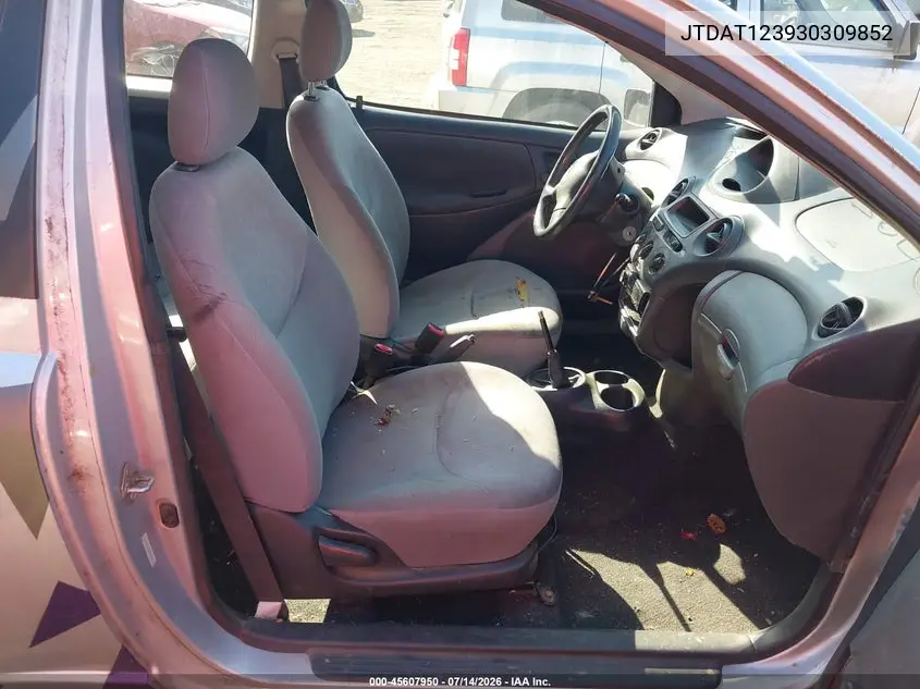 2003 Toyota Echo VIN: JTDAT123930309852 Lot: 45607950