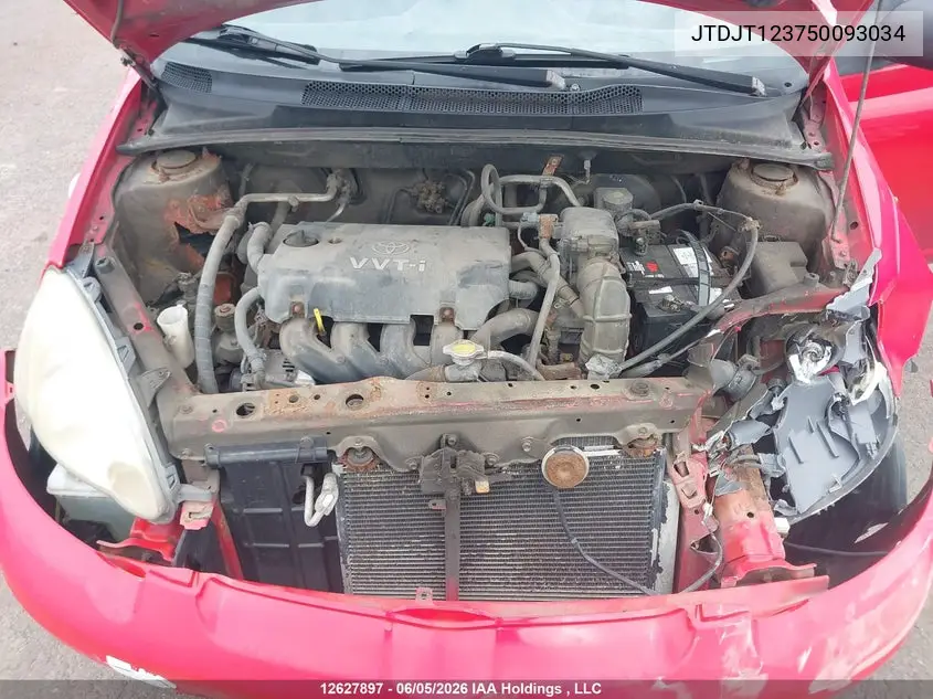 2005 Toyota Echo VIN: JTDJT123750093034 Lot: 12627897