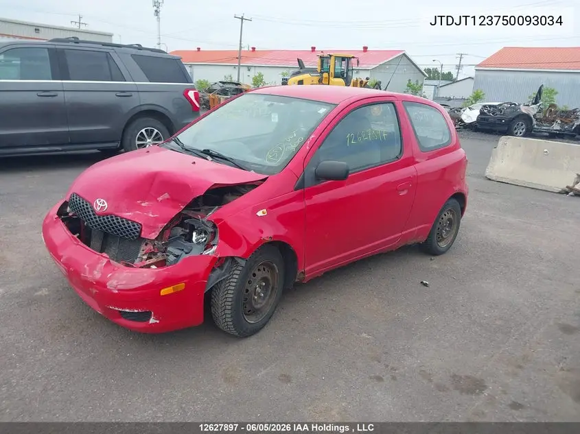 2005 Toyota Echo VIN: JTDJT123750093034 Lot: 12627897