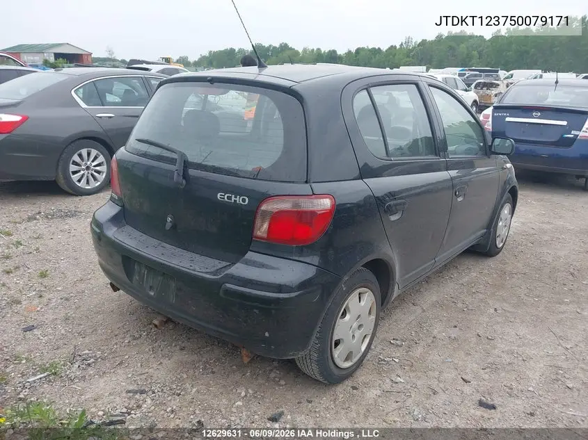 2005 Toyota Echo VIN: JTDKT123750079171 Lot: 12629631