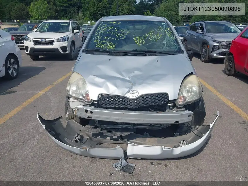 2005 Toyota Echo VIN: JTDKT123050090898 Lot: 12645093x