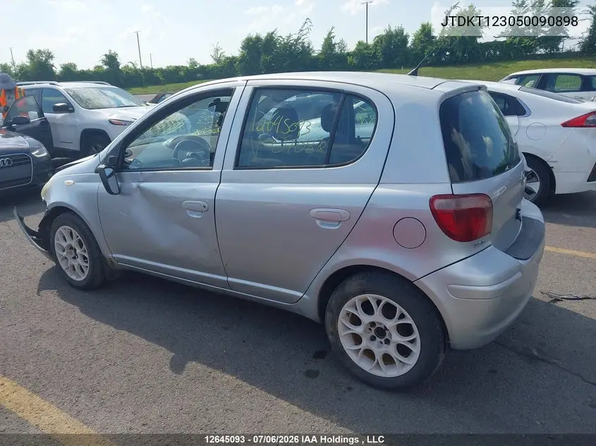 2005 Toyota Echo VIN: JTDKT123050090898 Lot: 12645093x